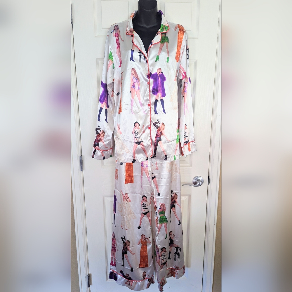 Taylor Swift Eras Tour PJ Set Swifty Silky Pajamas